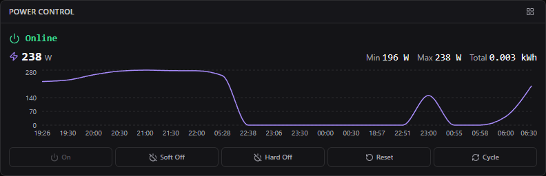 Power control, ipmideck screenshot