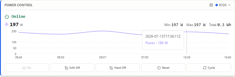 Power control, ipmideck screenshot